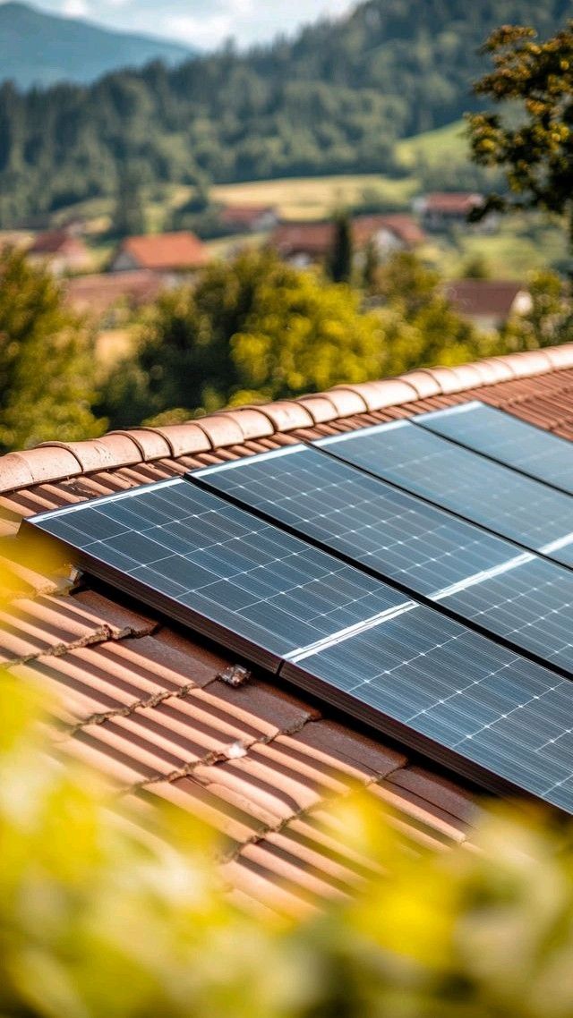 Solar panels installed on a residential roof