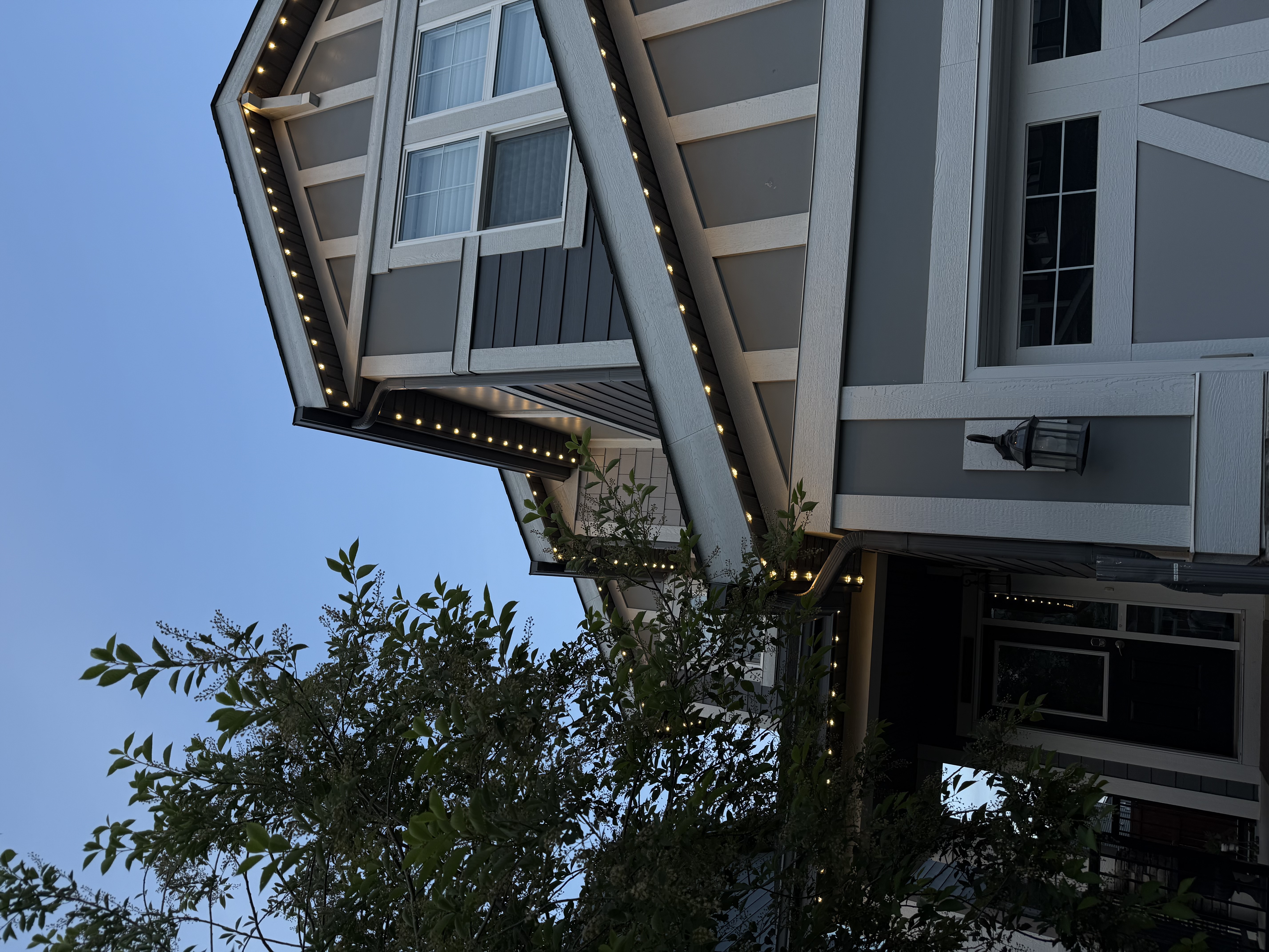 Accent lighting on Calgary home