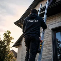 Starise crew installing permanent lighting
